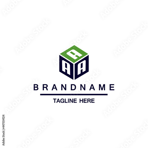 Vector letter A logo. The cube with the letter A brand logo