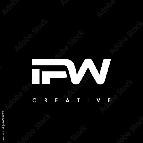 IPW Letter Initial Logo Design Template Vector Illustration photo