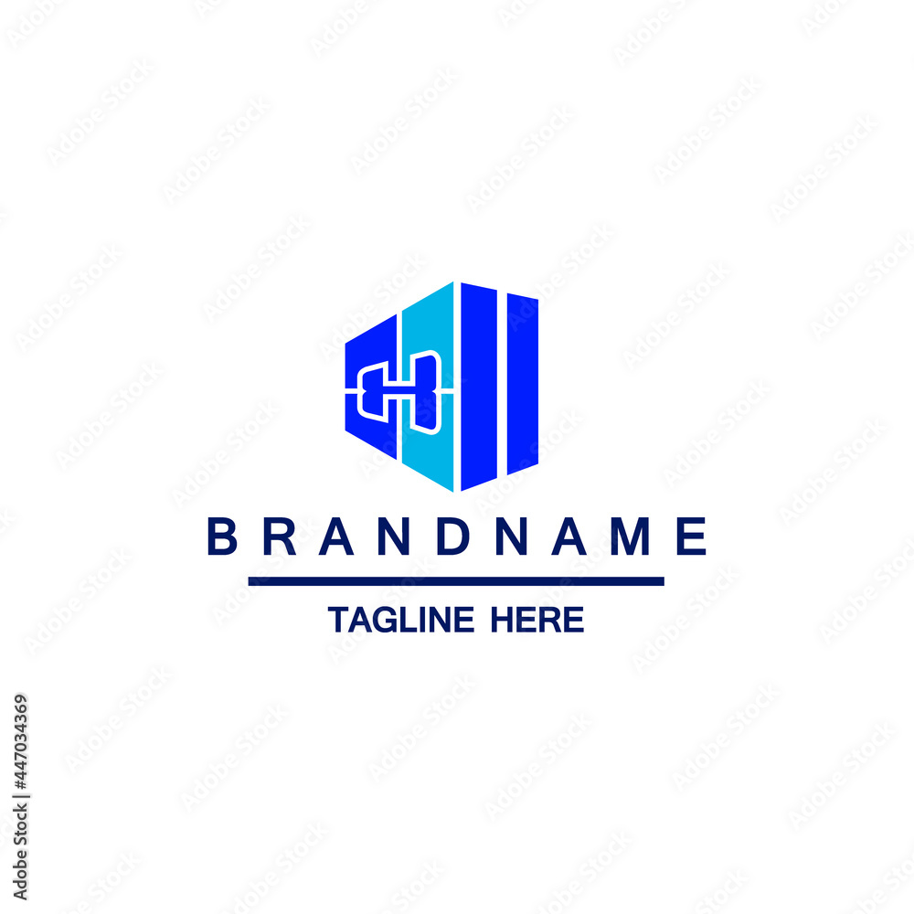 iconic logo with a combination of the window frame and the initial letter H iconic logo with a combination of the window frame and the initial letter H