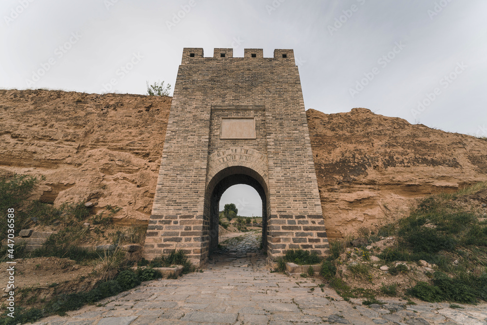 Ancient Great Wall Ruins of Ming Dynasty in Shanxi, China