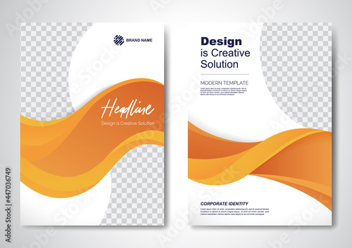 Template vector design for Brochure, AnnualReport, Magazine, Poster, Corporate Presentation, Portfolio, Flyer, infographic, layout modern with colorful size A4, Front and back, Easy to use.