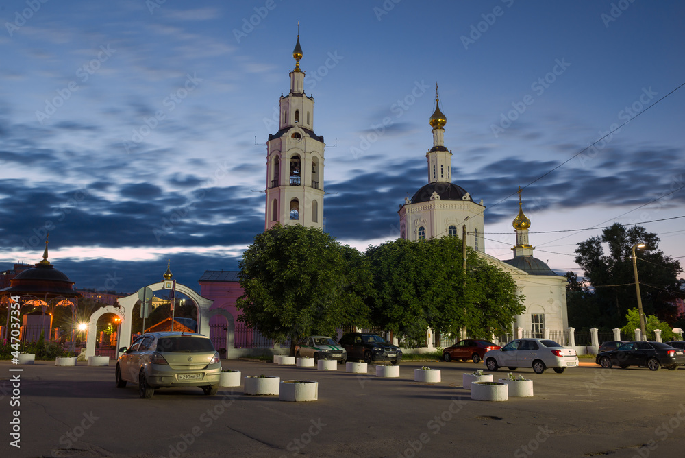 Naklejka premium At the old Epiphany Cathedral on a July night, Orel