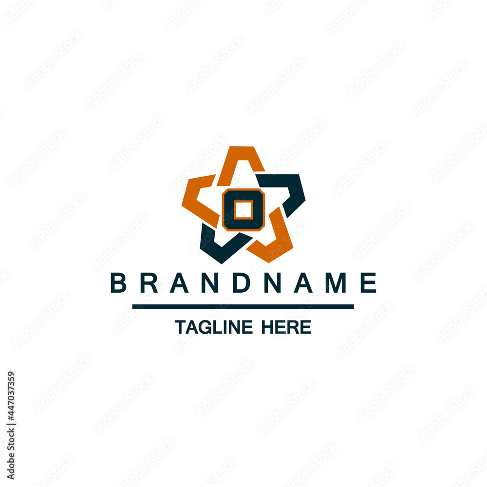 Letter D logo template with Star design element. Vector illustration. Corporate branding identity Letter D logo template with Star design element. Vector illustration. Corporate branding identity