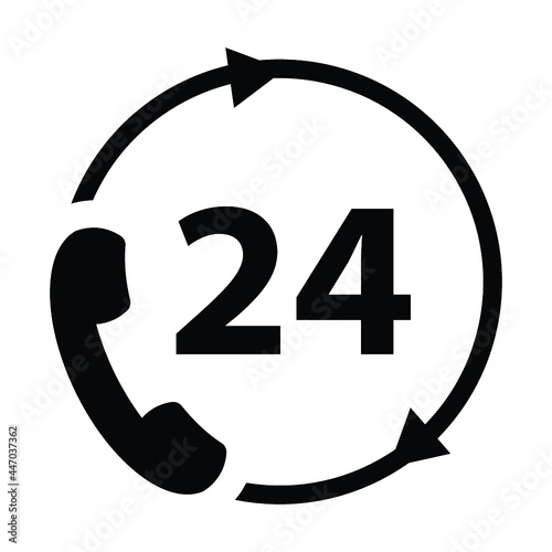 24 Hour Support Icon