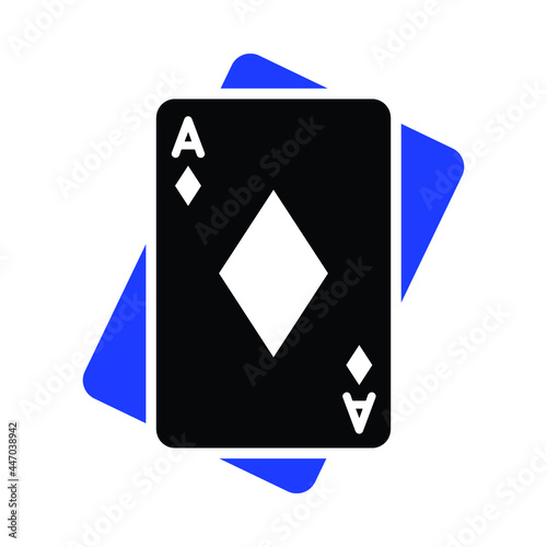 Poker playing cards icon photo