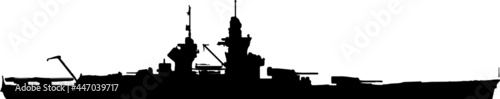 silhouette of a French ww2 ship Richelieu