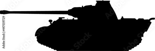 silhouette of a German tank panther ww2