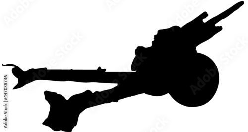 silhouette of a gun