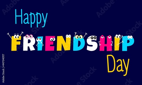Happy Colorful Friendship Internatonal Day Vector Illustration photo