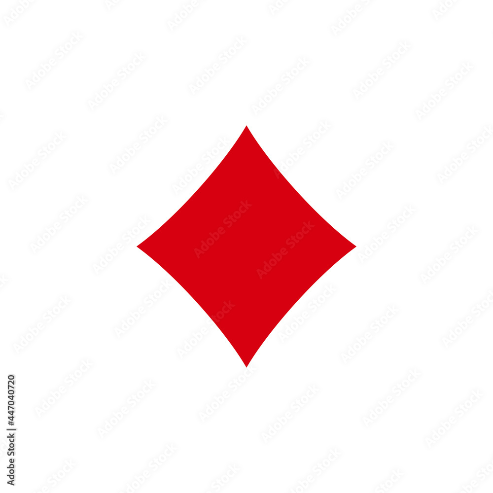 Poker playing cards symbol - Diamonds. Playing card deck icons isolated on white. Poker playing cards symbol - Diamonds. Playing card deck icons isolated on white.