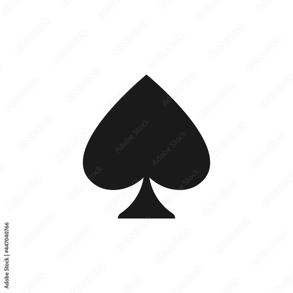 Poker playing cards symbol Spades. Playing card deck icons isolated on white. Poker playing cards symbol Spades. Playing card deck icons isolated on white.