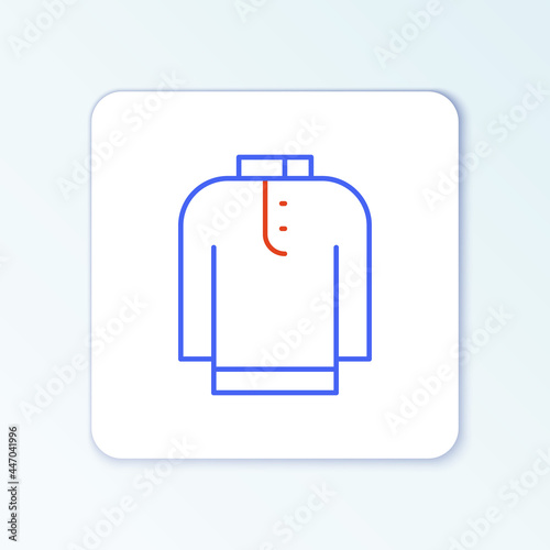 Line Shirt kurta icon isolated on white background. Colorful outline concept. Vector