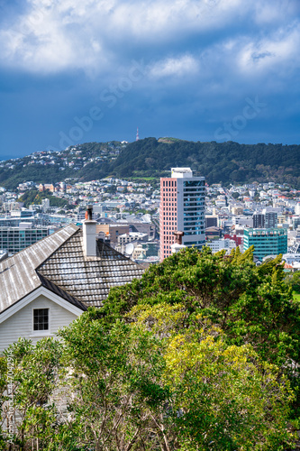 Wellington city buildings on a beautiful sunny day.