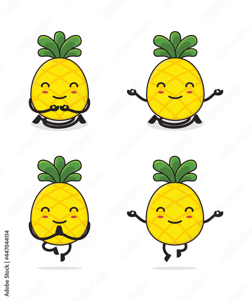 cute pineapple cartoon character cute pineapple cartoon character