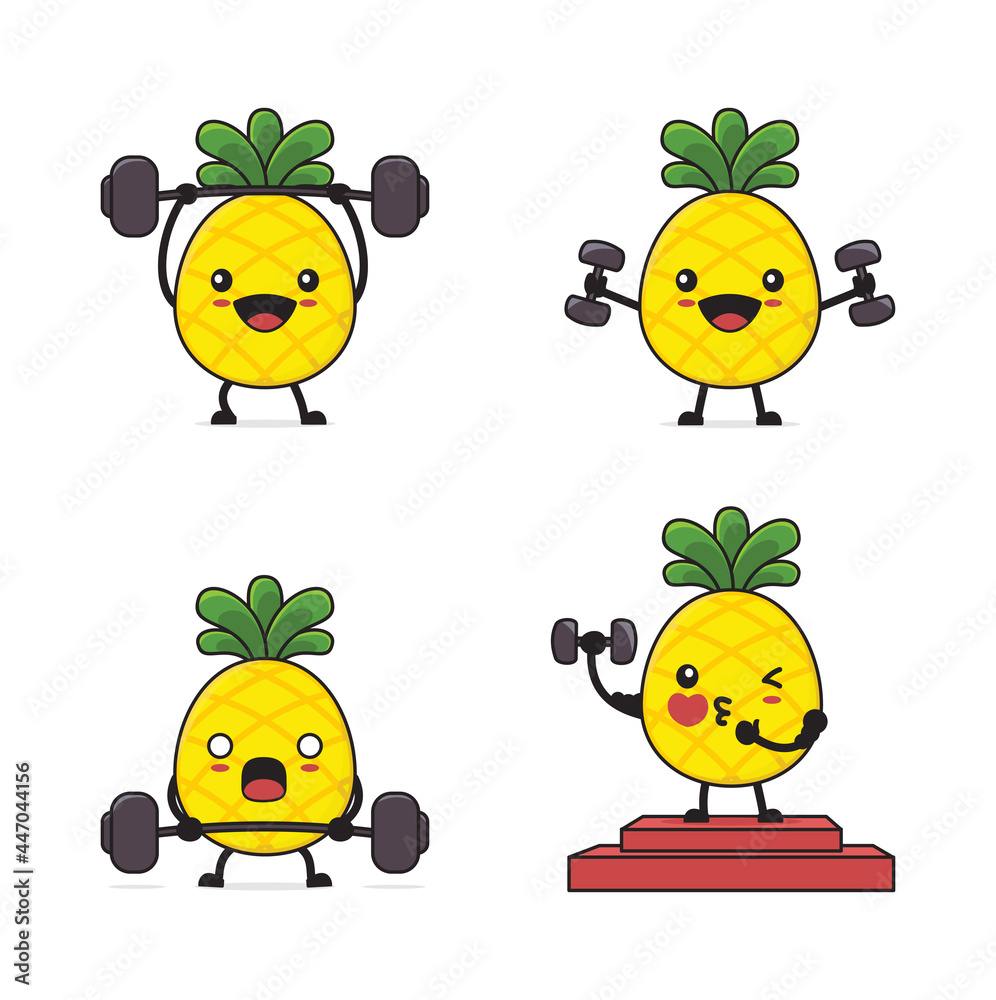 cute pineapple cartoon character cute pineapple cartoon character