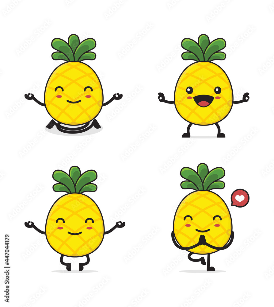 cute pineapple cartoon character cute pineapple cartoon character