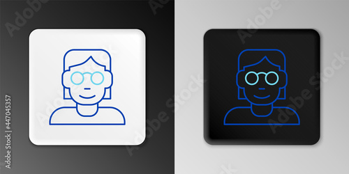 Line Hacker or coder icon isolated on grey background. Programmer developer working on code, coding, testing, debugging, analysing. Colorful outline concept. Vector