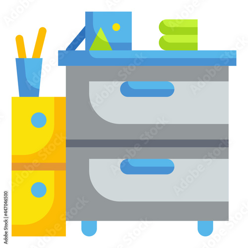 cabinet flat icon