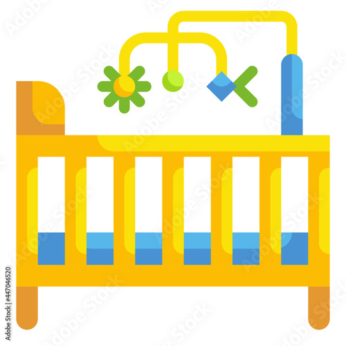 crib flat icon