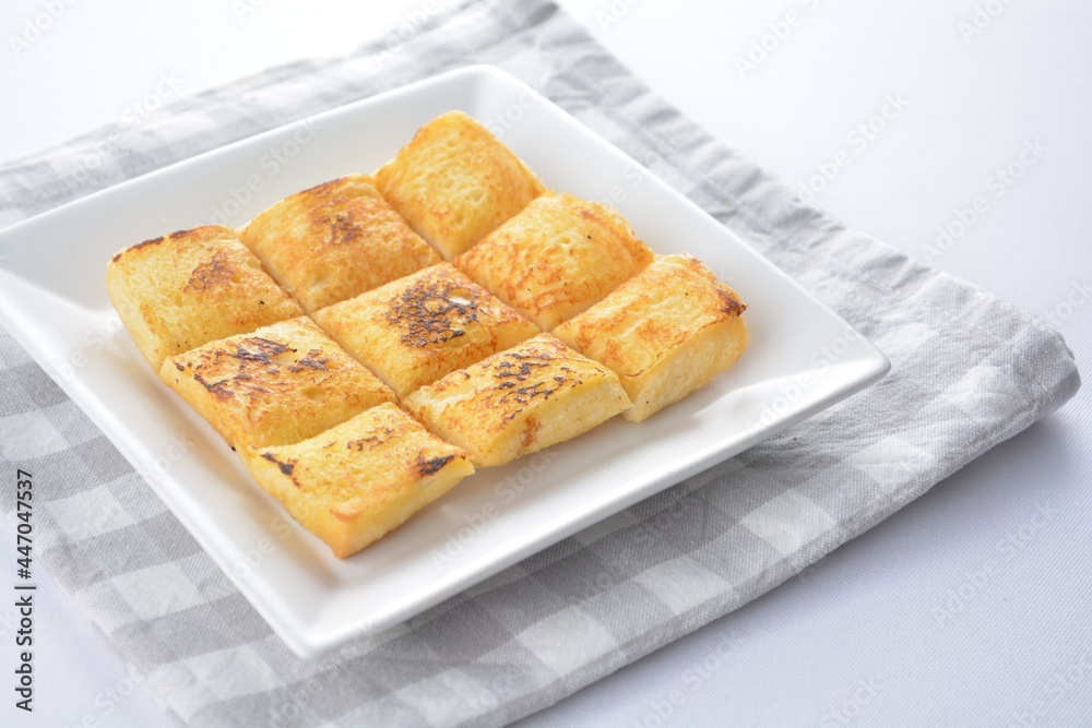 egg french toast bread set with half boiled egg and coffee or tea in white background asian halal menu egg french toast bread set with half boiled egg and coffee or tea in white background asian halal menu