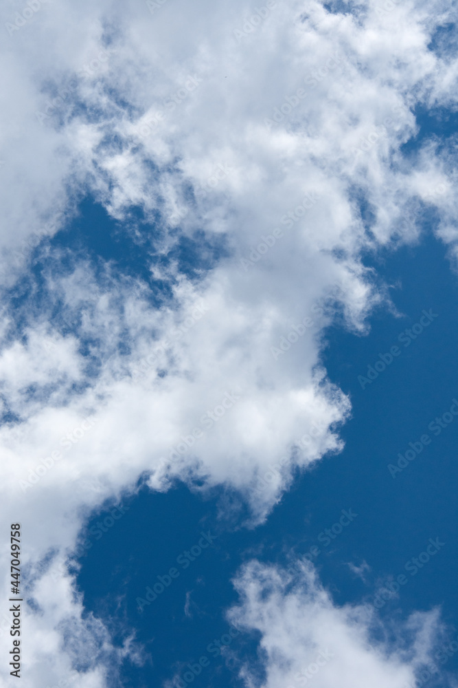clouds in the blue july sky in Canada in the province of Quebec, Canada clouds in the blue july sky in Canada in the province of Quebec, Canada