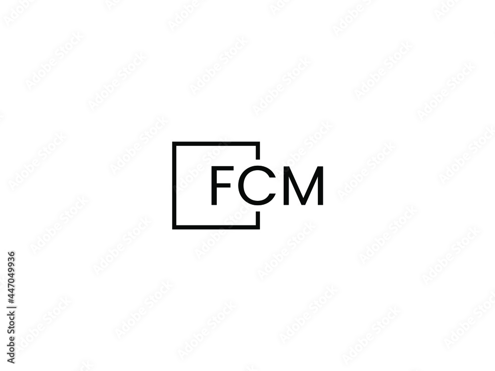 Obraz premium FCM Letter Initial Logo Design Vector Illustration