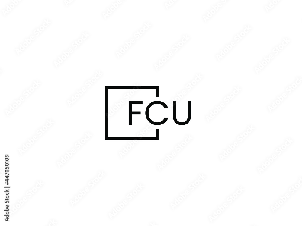 Obraz premium FCU Letter Initial Logo Design Vector Illustration
