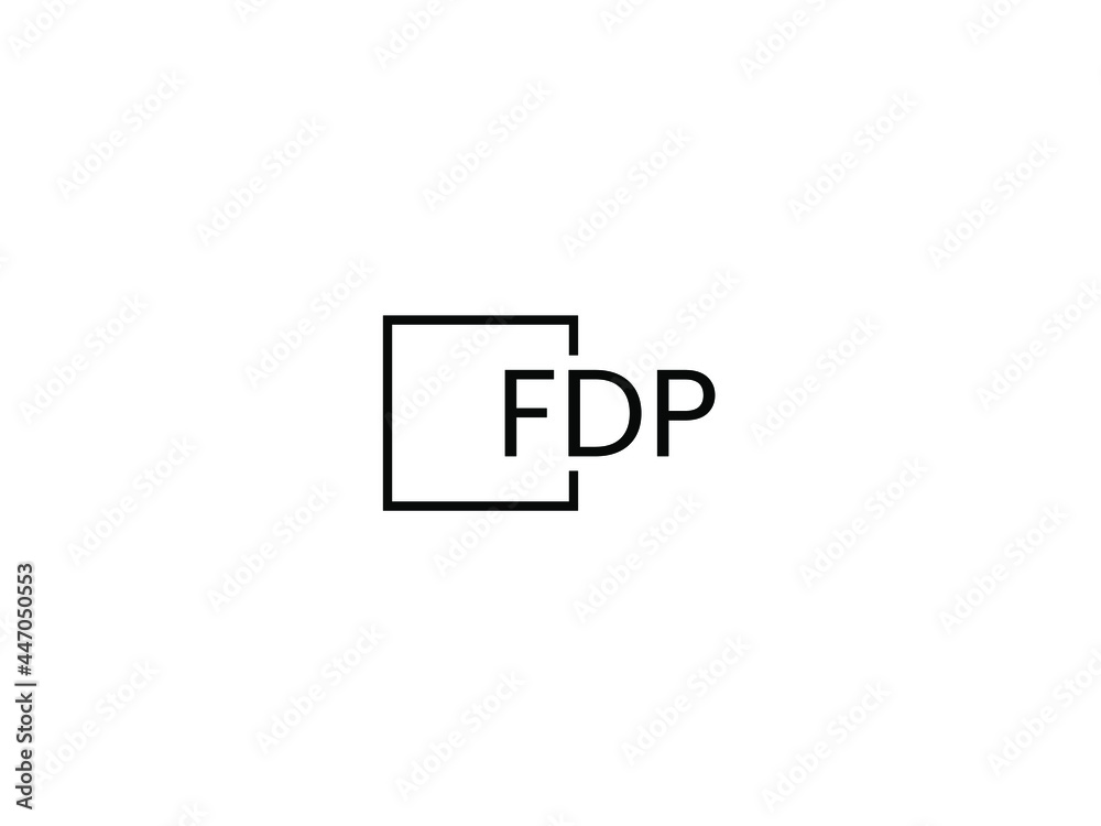 Obraz premium FDP Letter Initial Logo Design Vector Illustration