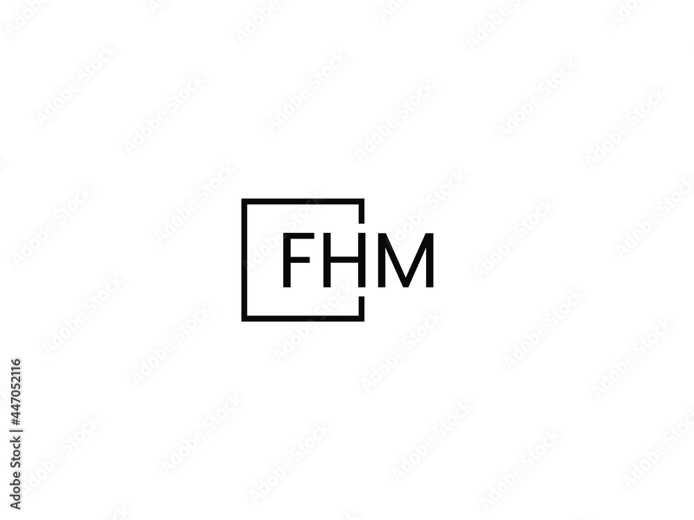 FHM Letter Initial Logo Design Vector Illustration FHM Letter Initial Logo Design Vector Illustration