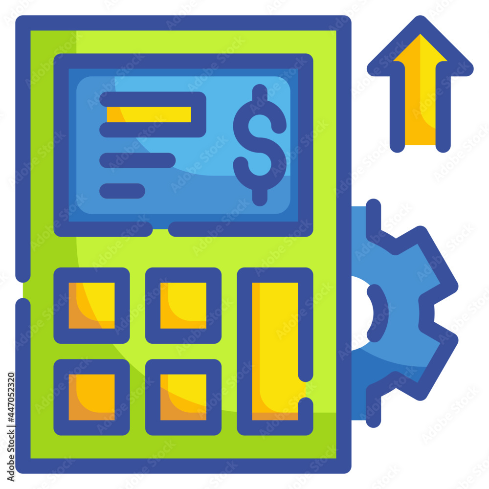 calculator line icon