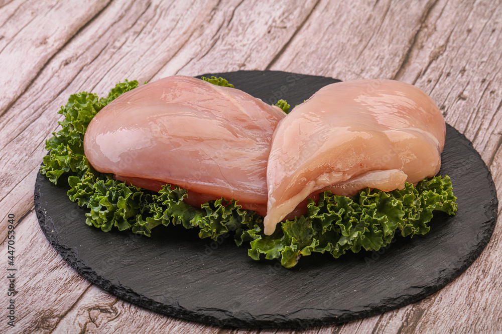 Raw chicken breast for cooking