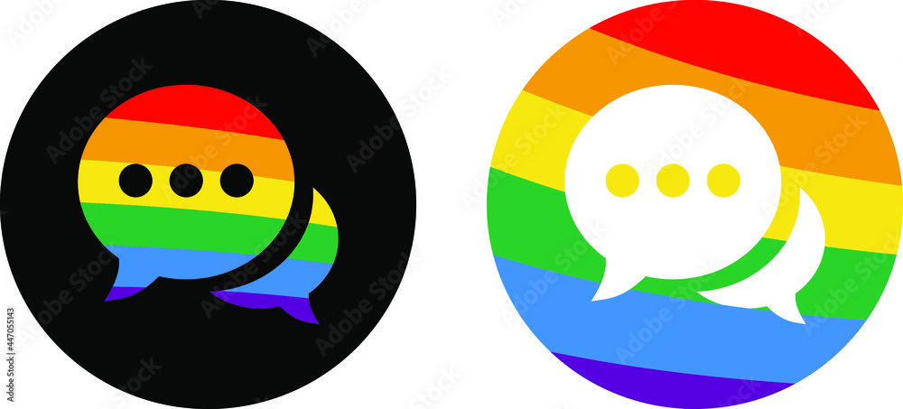 Vector of the LGBT communication icons Vector of the LGBT communication icons