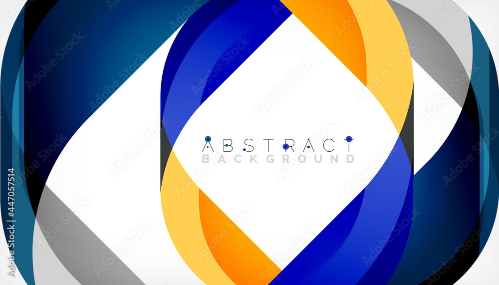 Abstract square shape with overlapping waves, minimal geometric background. Vector Illustration For Wallpaper, Banner, Background, Landing Page Abstract square shape with overlapping waves, minimal geometric background. Vector Illustration For Wallpaper, Banner, Background, Landing Page