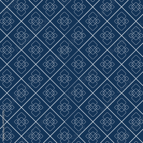 Vintage pattern background with concept blue classic Pantone.