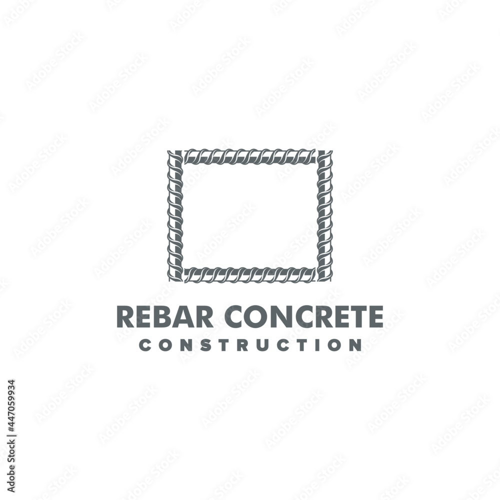 rebar construction logo design vector Stock Vector Adobe Stock