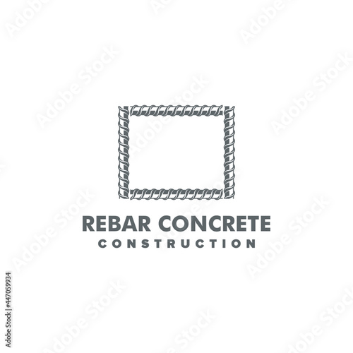 Fotografia rebar construction logo design vector