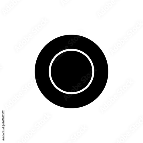Plate of food icon vector