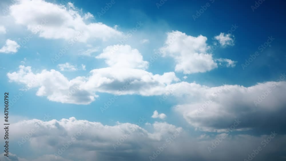 Cloudy Sky With Fluffy Clouds. Natural Background Cloudy Sky With Fluffy Clouds. Natural Background