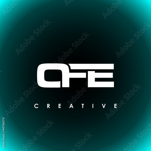 OFE Letter Initial Logo Design Template Vector Illustration