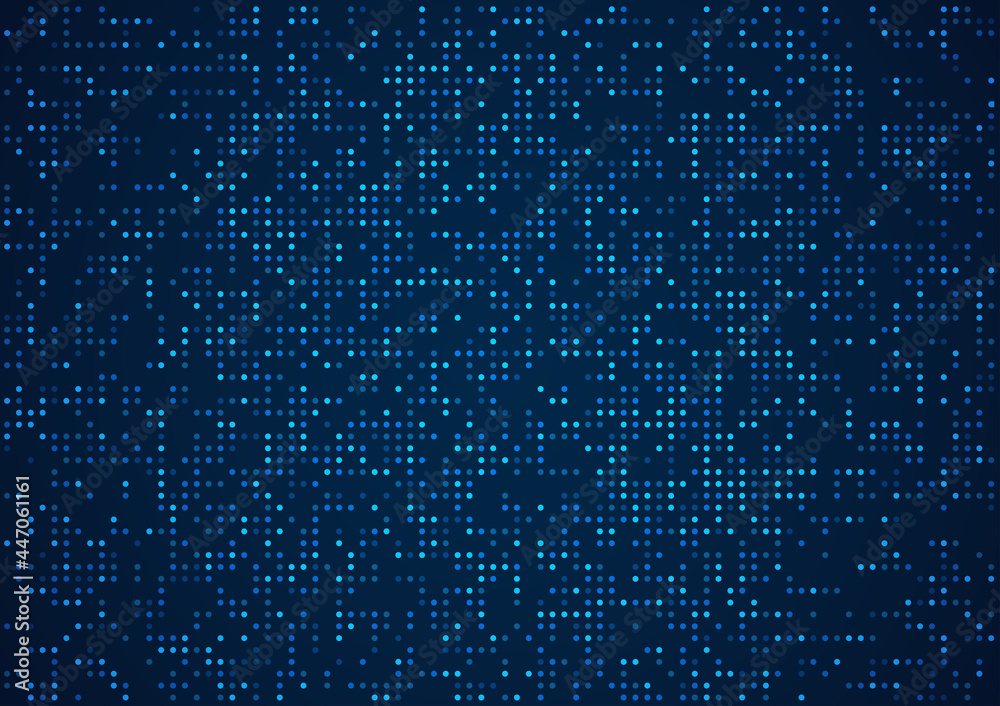 Digital technology background. Digital data dot blue pattern pixel background Digital technology background. Digital data dot blue pattern pixel background