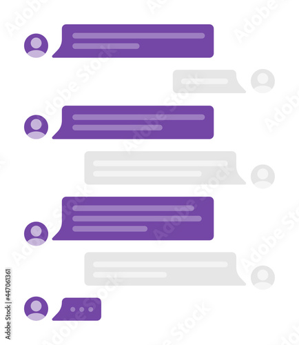 Chat message bubbles without text