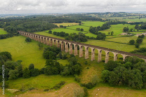 The Crimple Valley railway viaduct in North Yorkshire, UK