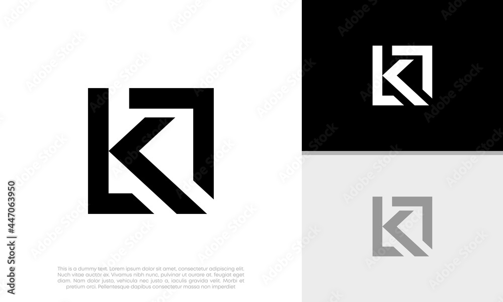 Innovative high tech logo template. Template label for blockchain technology. Technology Logo. Initials K logo design. Innovative high tech logo template. Template label for blockchain technology. Technology Logo. Initials K logo design.