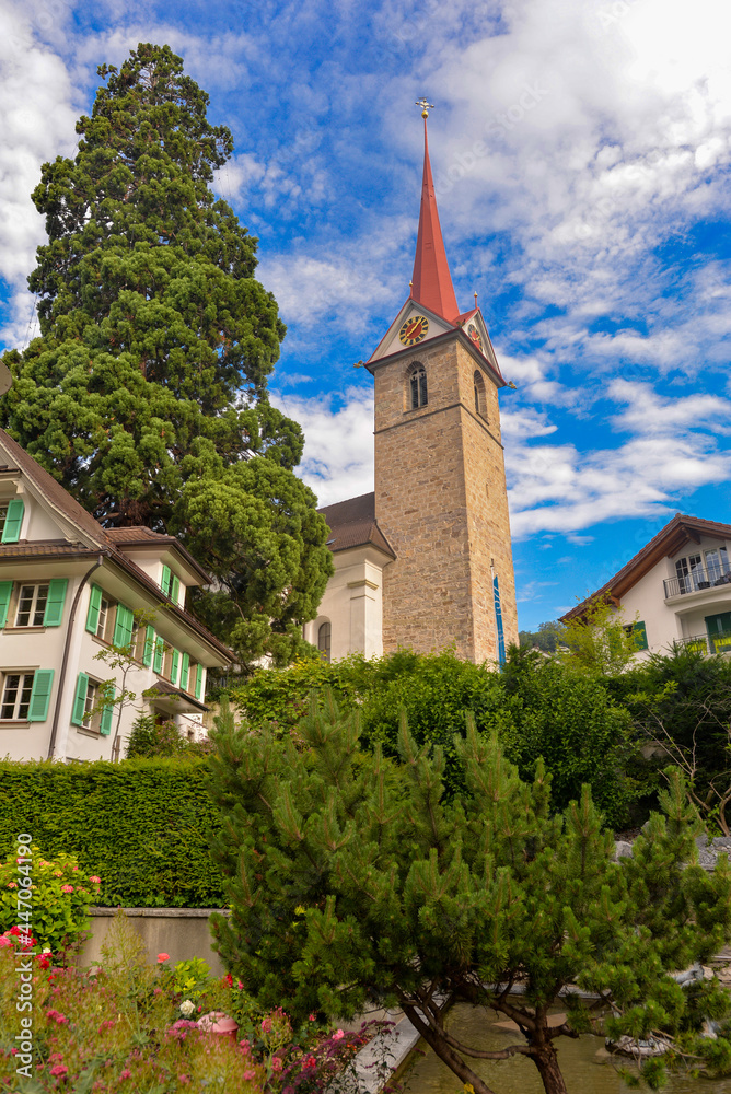 Pfarrkirche St. Maria in Weggis am Vierwaldstättersee / Schweiz