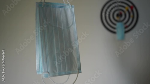 Close up of  masks, Medical protective mask Prevent Coronavirus, protection factor for wuhan virus,Health care and medical concept.