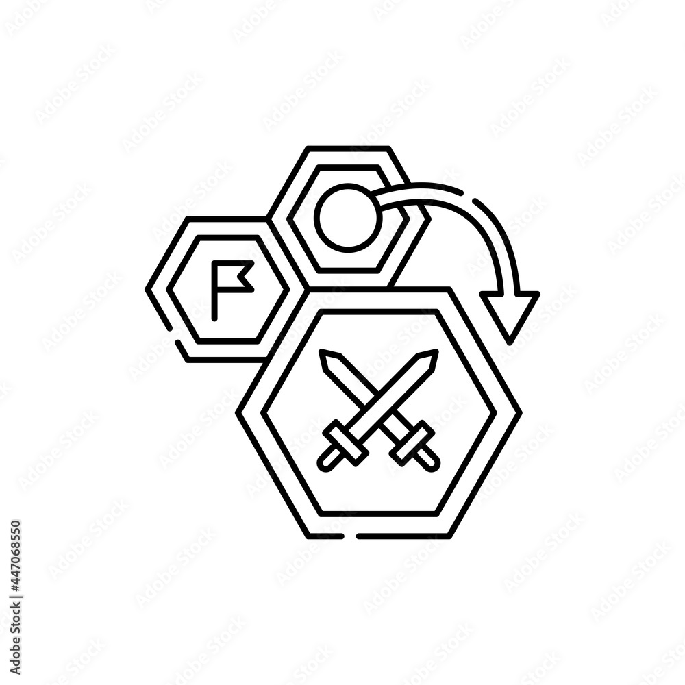 Real-time strategy game olor line icon. Computer games genres. Pictogram for web page, mobile app, promo. Real-time strategy game olor line icon. Computer games genres. Pictogram for web page, mobile app, promo.