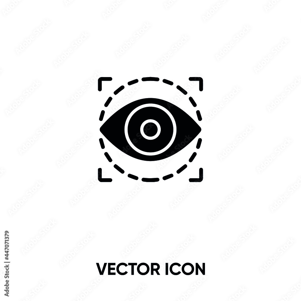 Eye scan vector icon. Modern, simple flat vector illustration for website or mobile app.Eye check up symbol, logo illustration. Pixel perfect vector graphics Eye scan vector icon. Modern, simple flat vector illustration for website or mobile app.Eye check up symbol, logo illustration. Pixel perfect vector graphics
