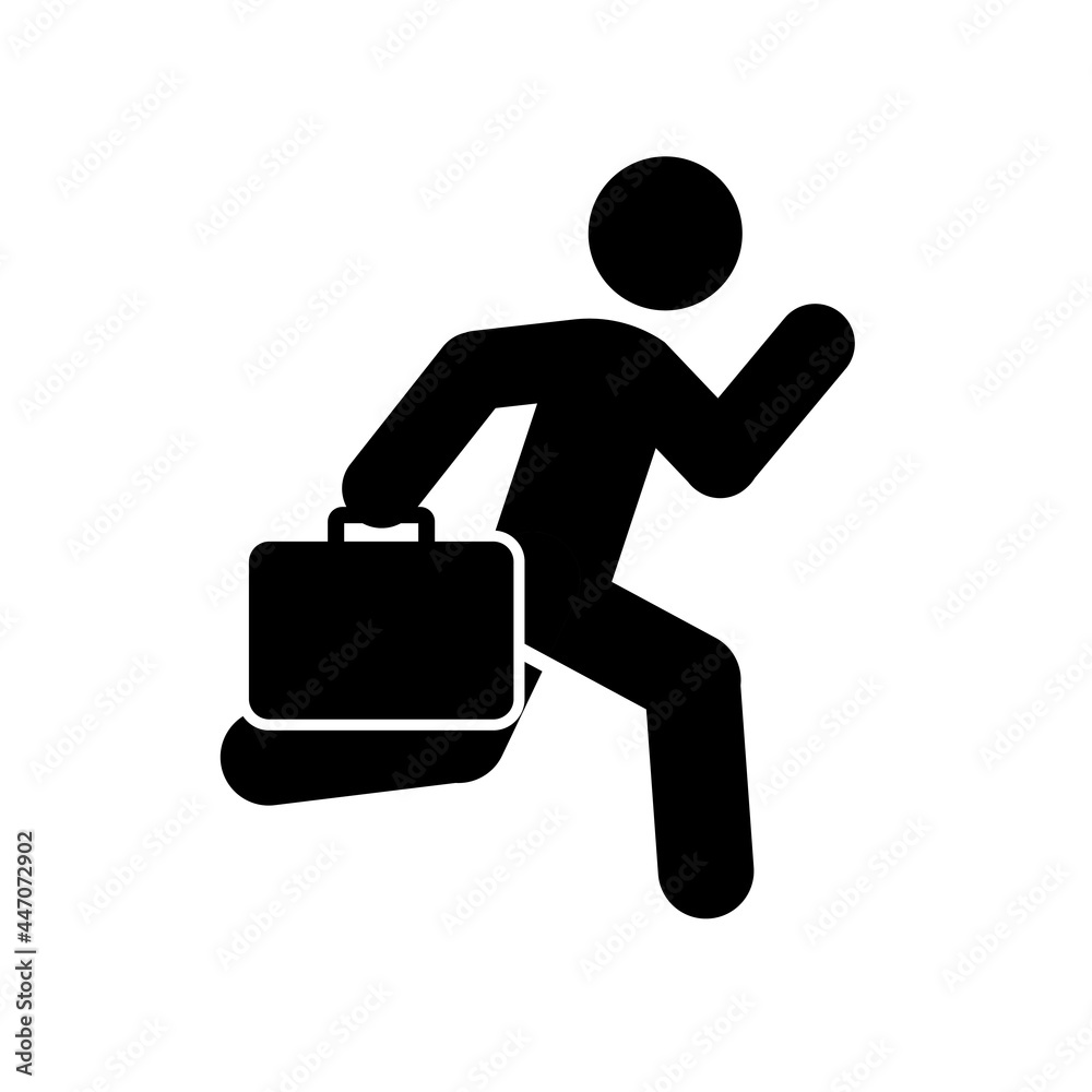 Businessman run icon People in motion active lifestyle sign Businessman run icon People in motion active lifestyle sign