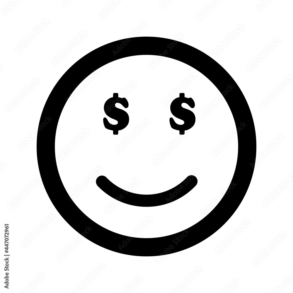 Cartoon smile face emoticon icon in flat style Cartoon smile face emoticon icon in flat style
