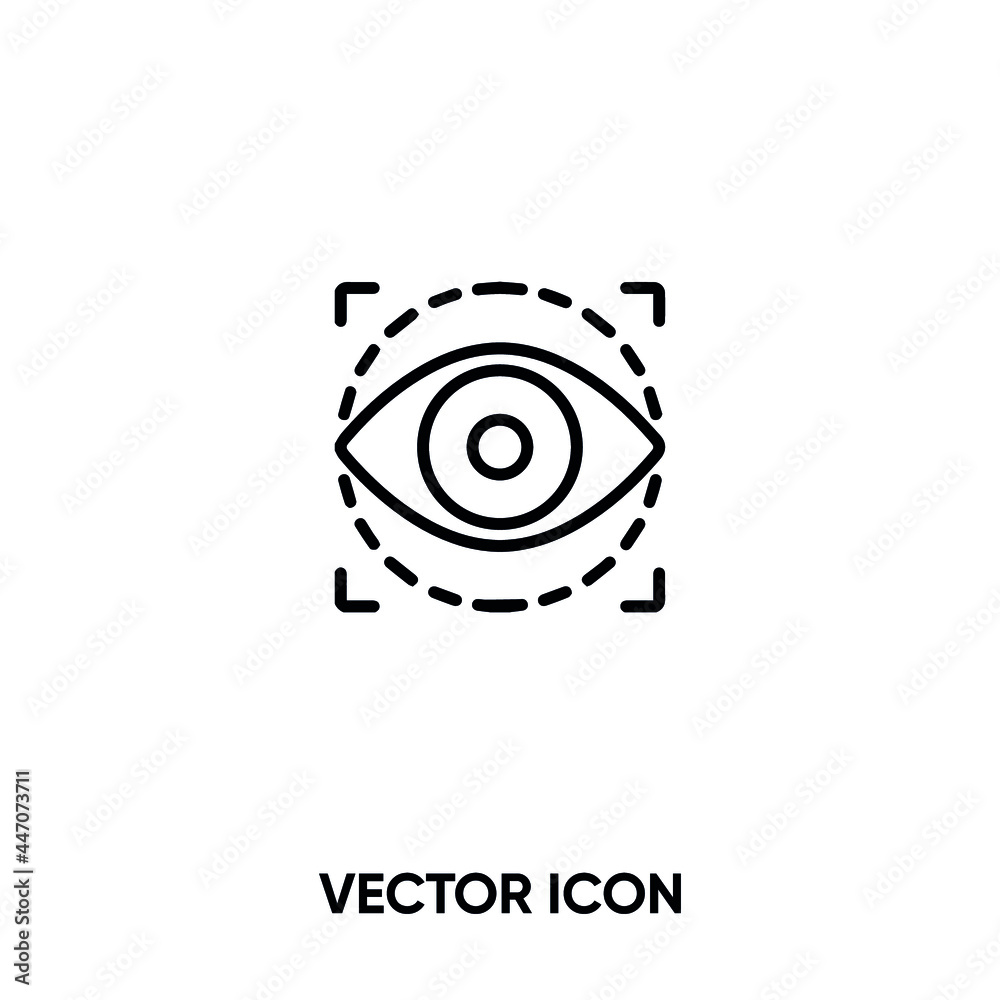 Eye scan vector icon. Modern, simple flat vector illustration for website or mobile app.Eye check up symbol, logo illustration. Pixel perfect vector graphics Eye scan vector icon. Modern, simple flat vector illustration for website or mobile app.Eye check up symbol, logo illustration. Pixel perfect vector graphics